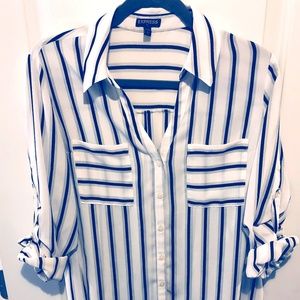 Express Striped Portofino Blouse